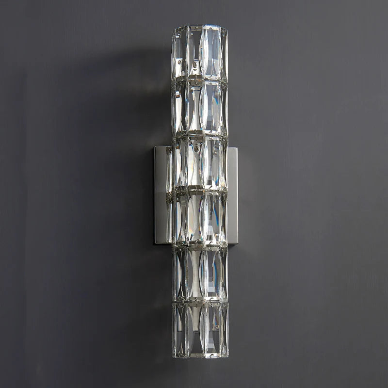 Modern Stainless Steel Luxurious Crystal Wall Lamp