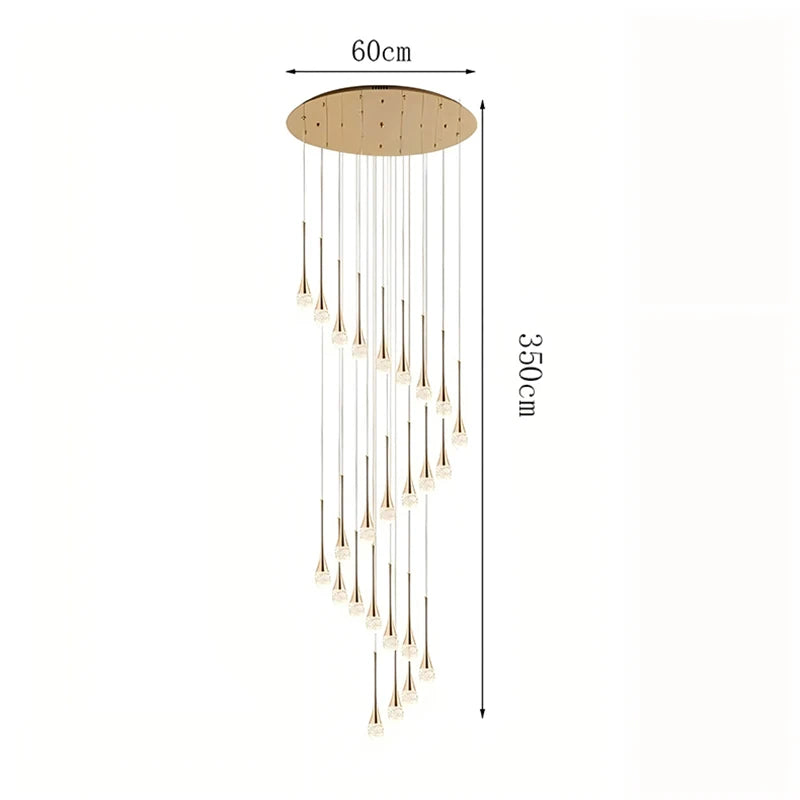 Nordic Crystal Pendant Lamp Elegant Hanging Light Chandelier for Modern Interiors