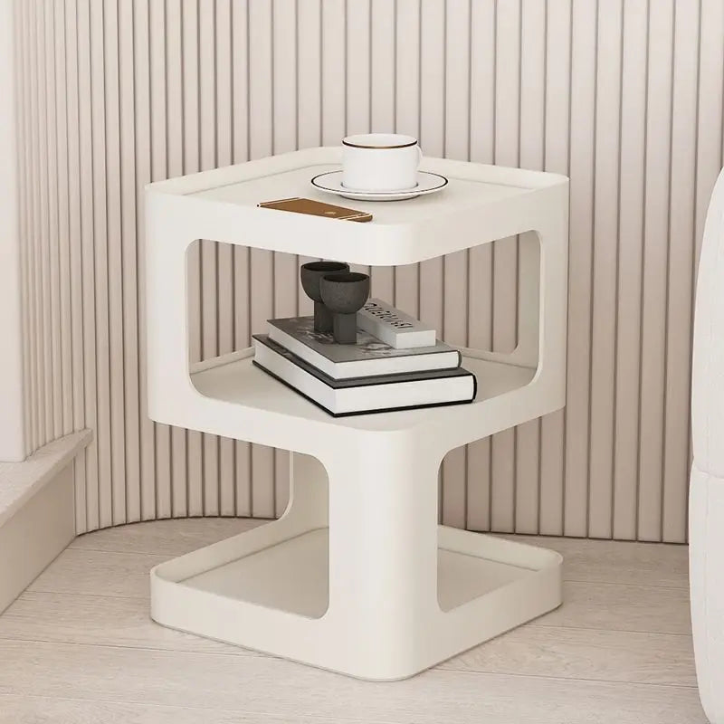 Nordic Minimalism Sofa Side Table With Geometric Design