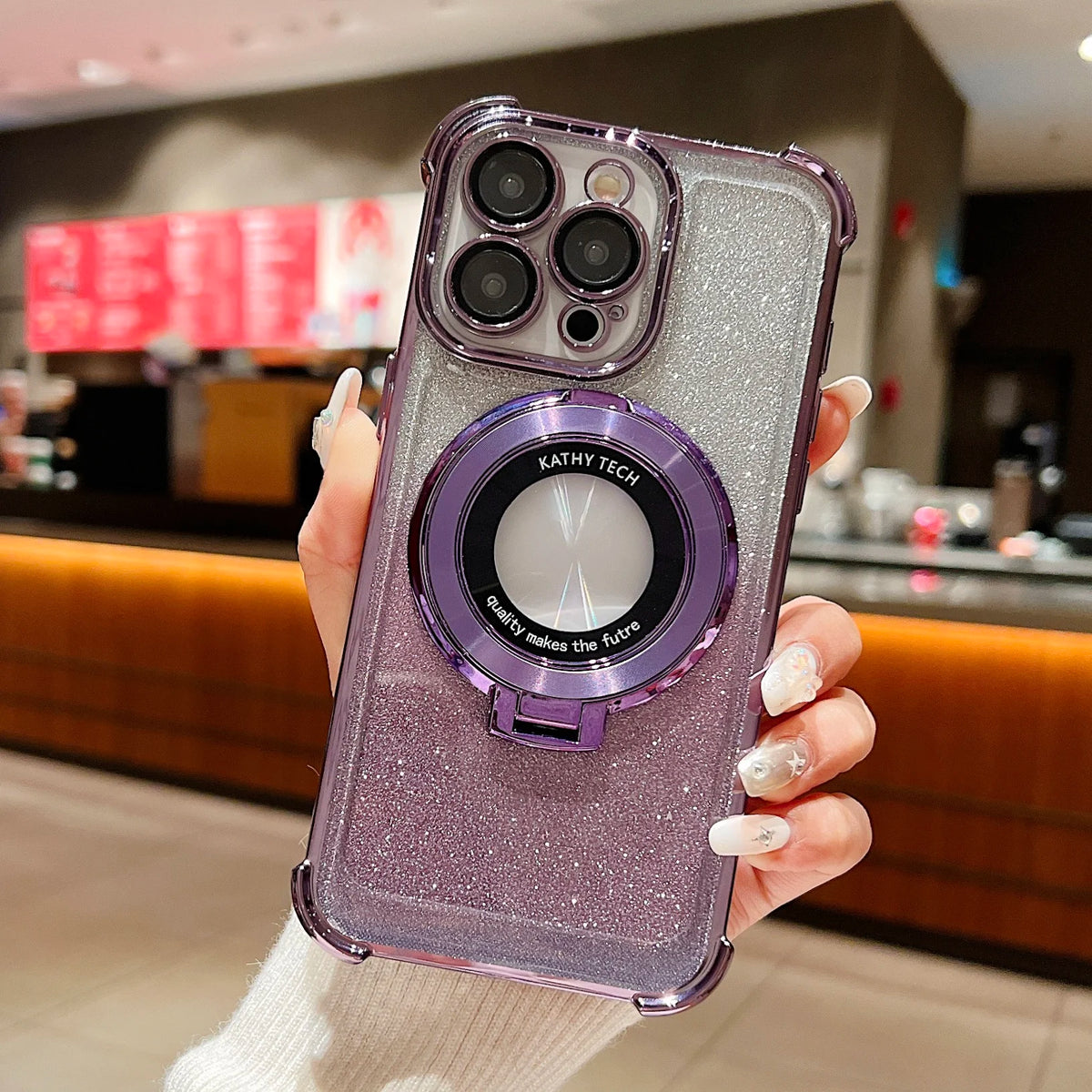 Fall-Proof & Fashion-Forward: Electroplate TPU Magnetic Case for iPhone 16 Pro Max