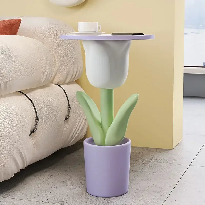 Nordic Style Tulip Shape Sofa Side Small Coffee Table