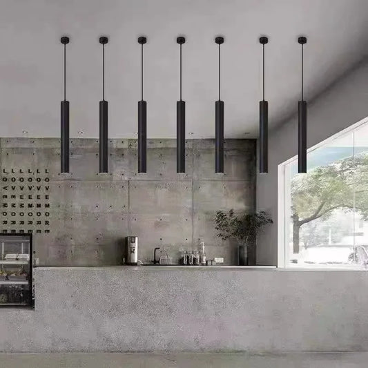 Circular Tube Hanging Light Perfect for Home & Workspaces