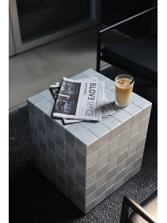 Sleek & Chic: Modern Minimalist Magnesium Oxide Coffee Table - The Magic Cube Design for Living Rooms, Bedrooms & Cafés!
