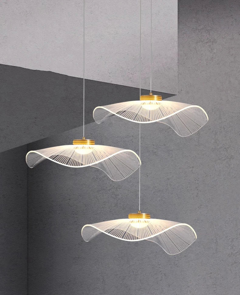 Innovative Hanging LED Chandeliers for staircases and Interiors and dining rooms