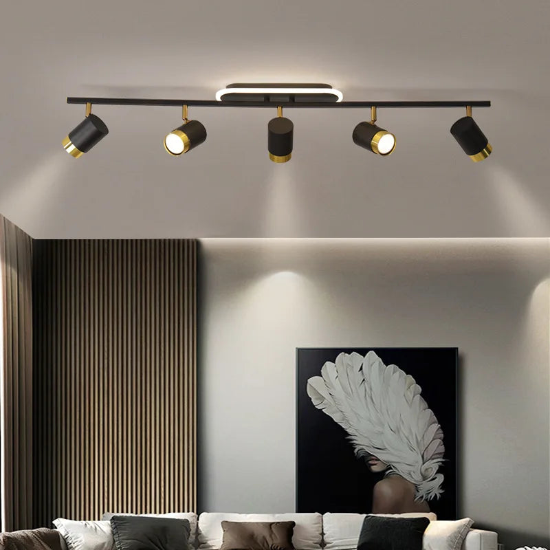 Stylish Black & White LED Chandelier for Living Rooms & Bedrooms