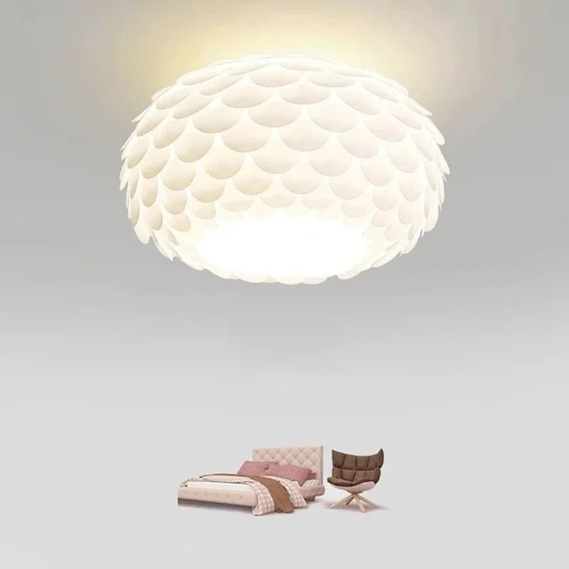 Sleek Nordic Cream Chandelier Ideal Lighting for Living & Dining Rooms