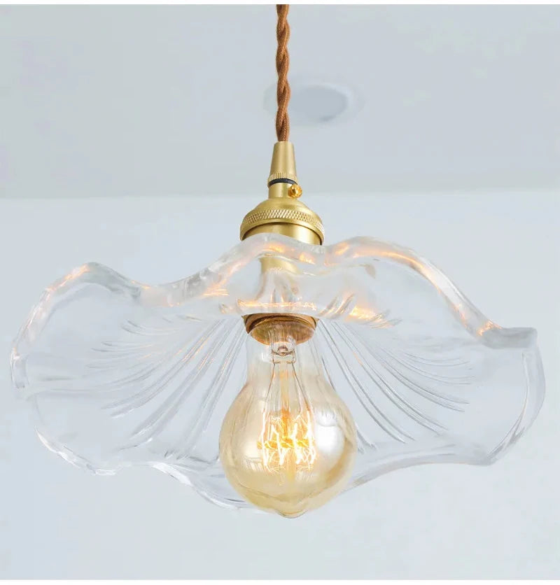 Brighten Up Your Space: Vibrant LED Pendant Light with Colorful Glass & Copper - Perfect for Bedrooms, Living Rooms, and Bars