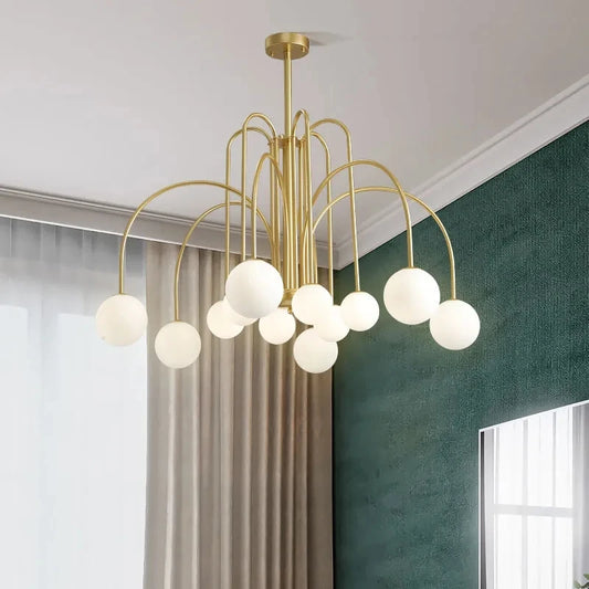 Elegant 8 Head Glass Ball Chandelier Perfect for Dining & Kitchen