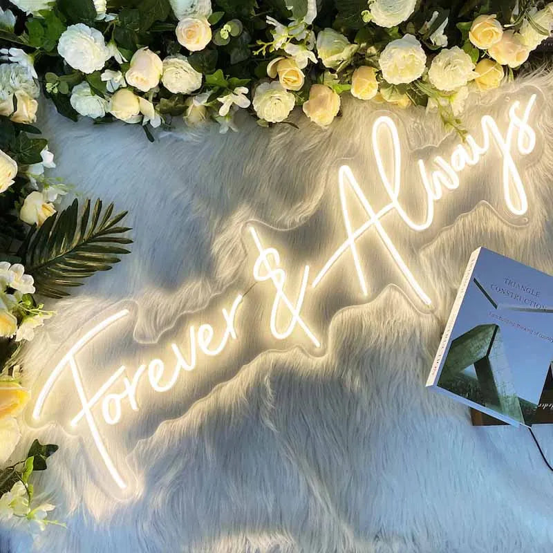 Forever & Always: Custom Neon Wedding Sign – Perfect Gift for Her & Stunning Wedding Decor!