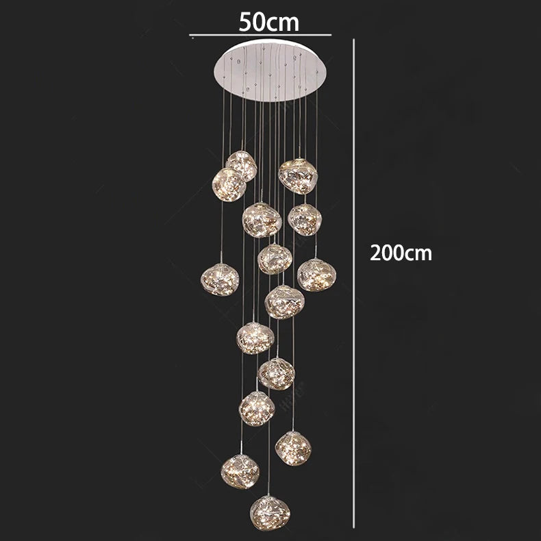 Luxury Crystal Chandelier Perfect Pendant Lighting for Stairs & Living Spaces