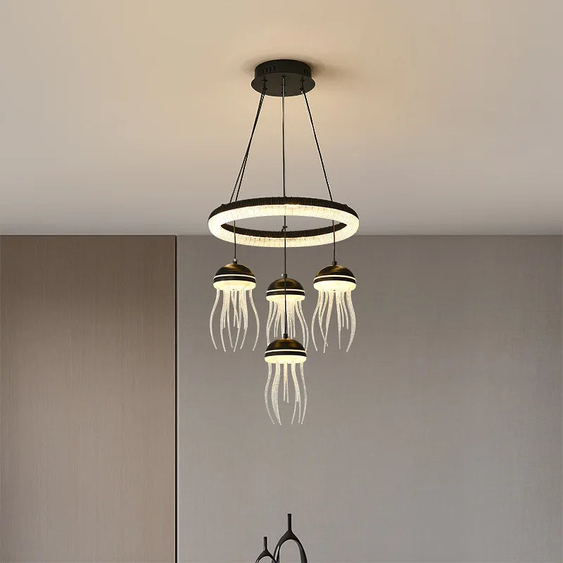 Jellyfish LED Chandelier Lighting Piece for Restaurants & Bars