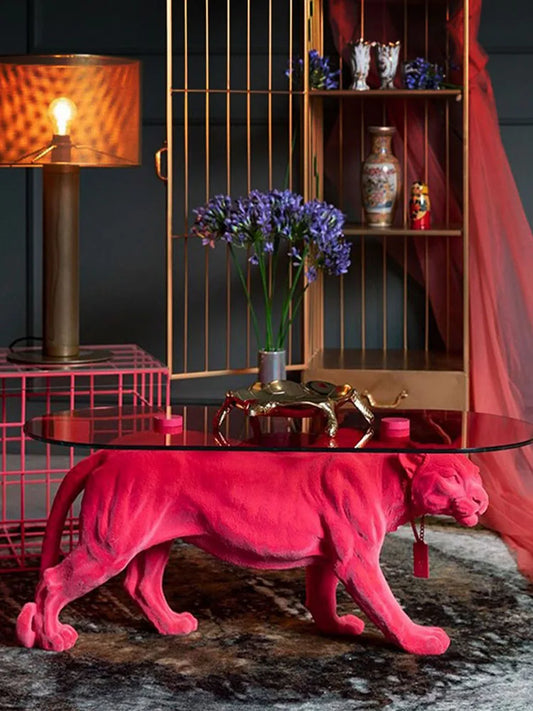 Luxury Leopard Coffee Table: Transform Your Living Room with Artistic Flair!