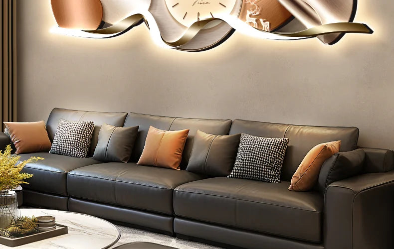 Creative 3D Wall Lamp with Clock – Luxury Home Decor for Living Room & Sofa Background