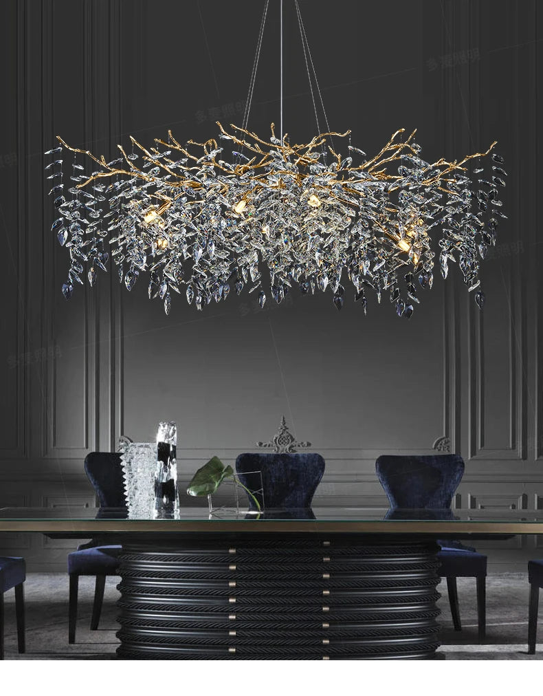 Silver Gold Chandeliers with Sparkling Crystals to Elevate Your Home Décor