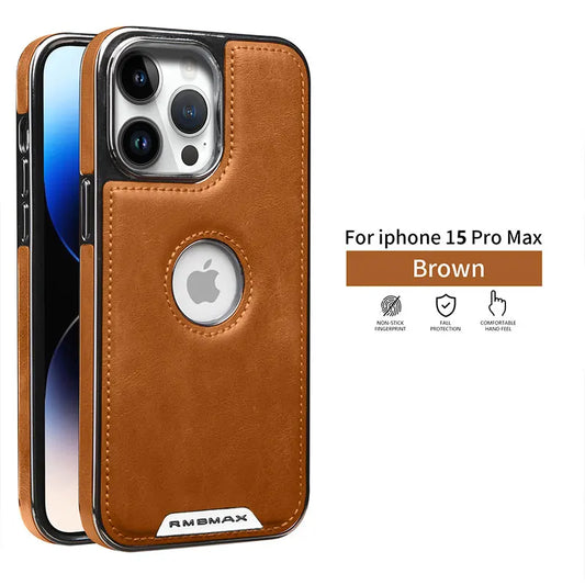 Premium Business Leather Phone Case, Magnetic Magsafe Cover for iPhone 12, 13, 14, 15, 15 Pro Max