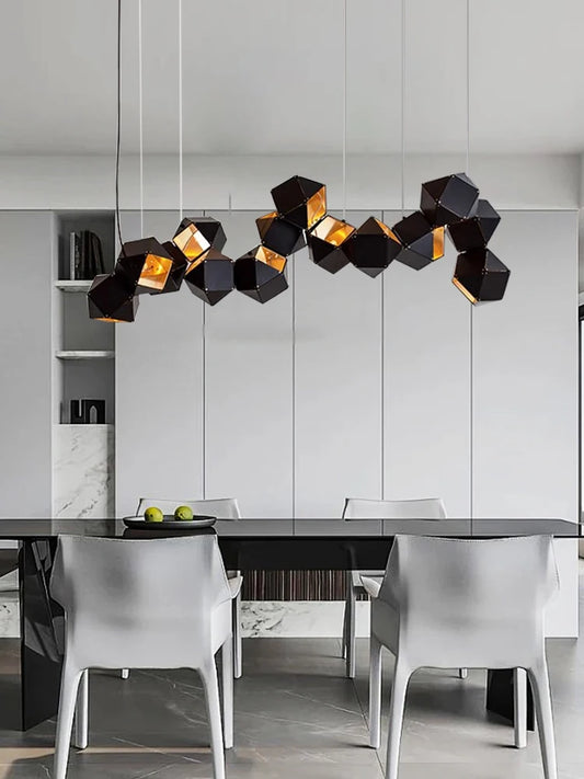 Ceiling Chandelier Stainless Steel Modern Hanging Lamp for Dining & Living Spaces