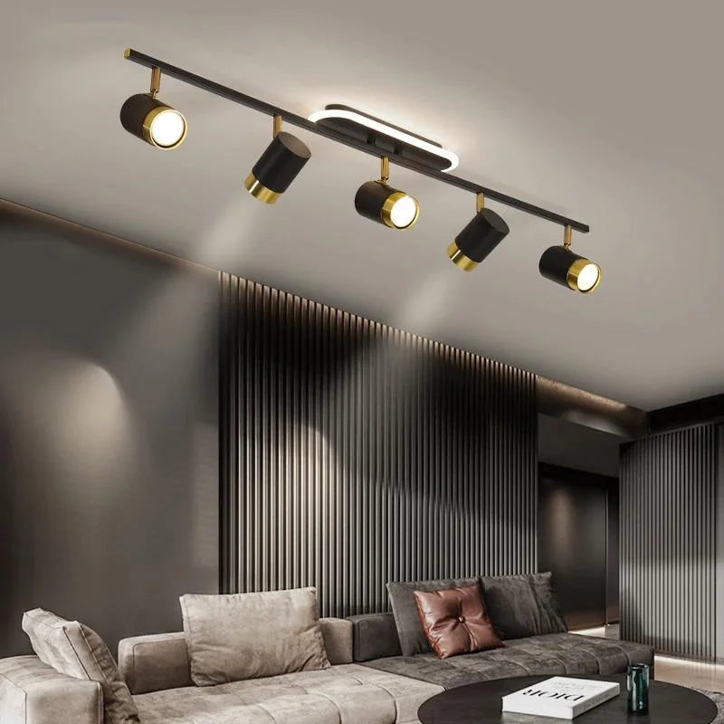 Stylish Black & White LED Chandelier for Living Rooms & Bedrooms