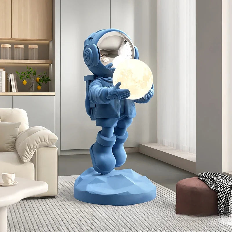 Luminous Astronaut Figurine – Resin Sculpture for Living Room, Bedroom, or Children’s Room Decor