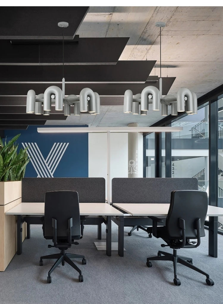 Modern U-Shaped Chandelier Minimalist Pendant Lamp for Kid's Rooms, Living Room & Bedroom Decor