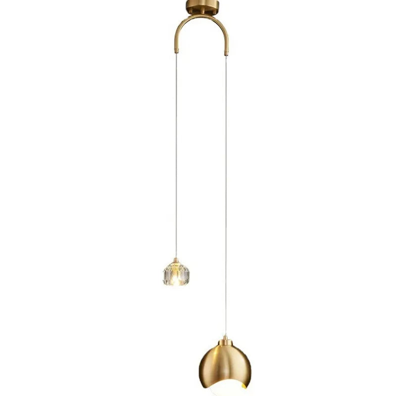 Vintage Indoor Bedside Ceiling Hanging Modern Gold/Black Chandelier Pendant Light