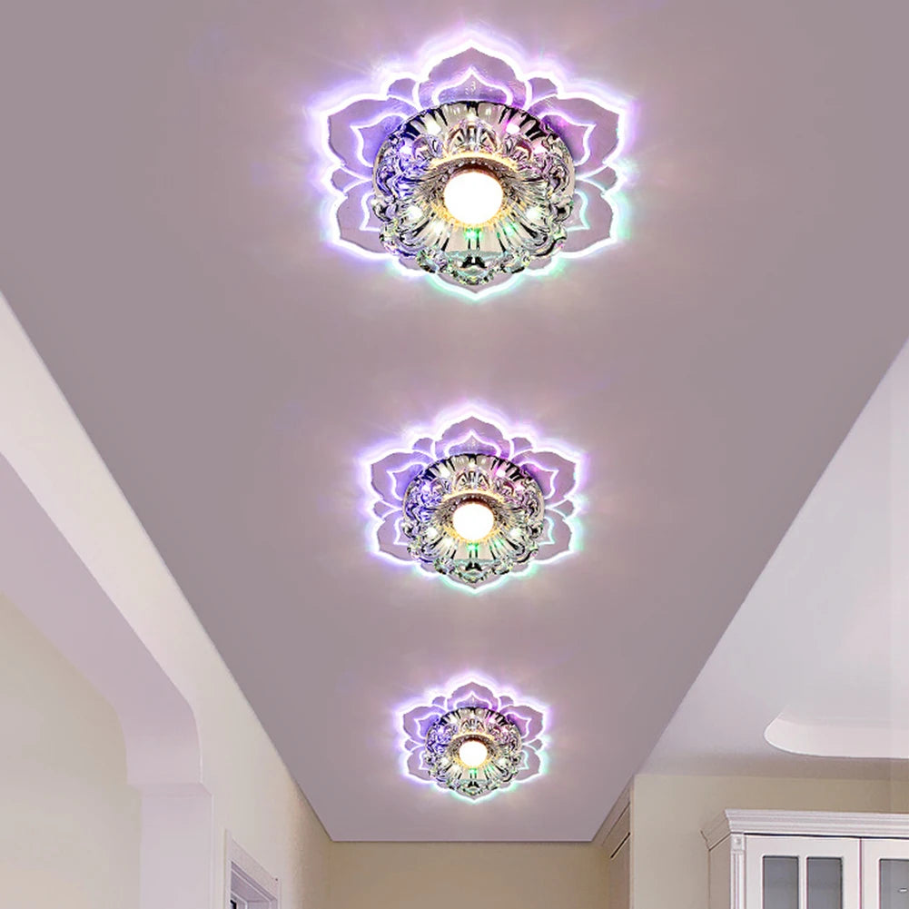 Illuminate in Style: Modern LED Crystal Ceiling Lights - The Ultimate Chandelier for Hallways, Living Rooms, and More