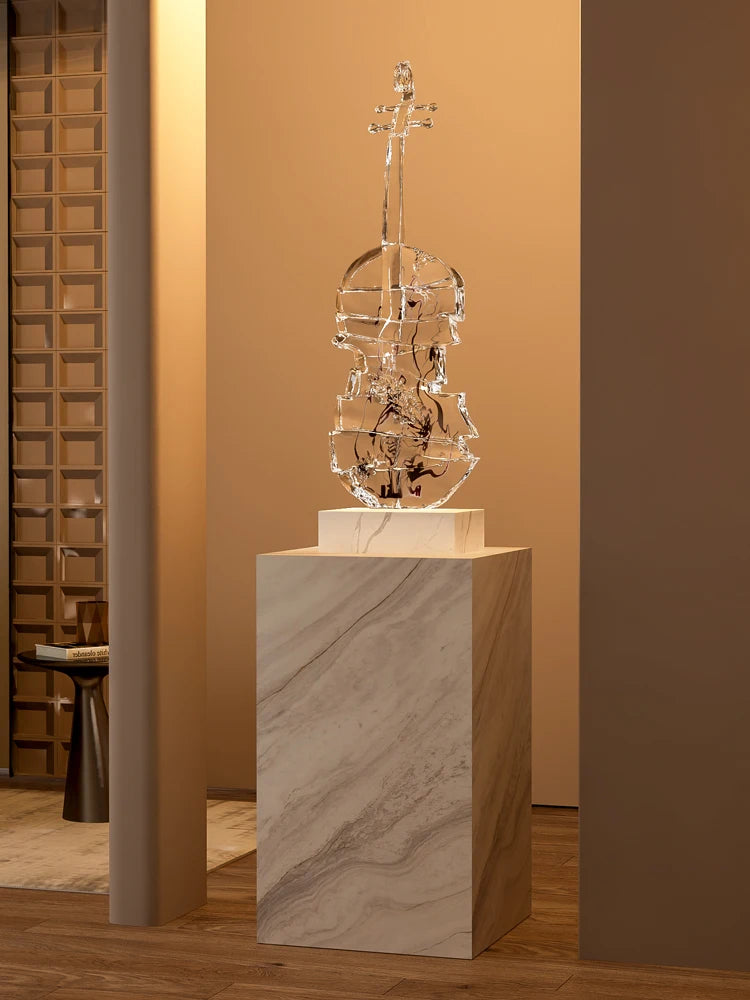 Large Violin Sculpture – Unique Floor & Tabletop Decorative Ornament for Homes