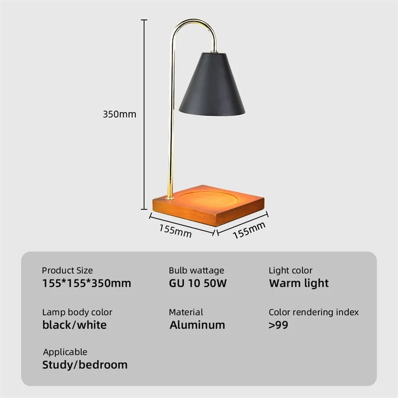 Retro Candle Warmer Table Lamp: Aromatherapy Wax Melting Lamp for Bedroom, Office & Home Décor