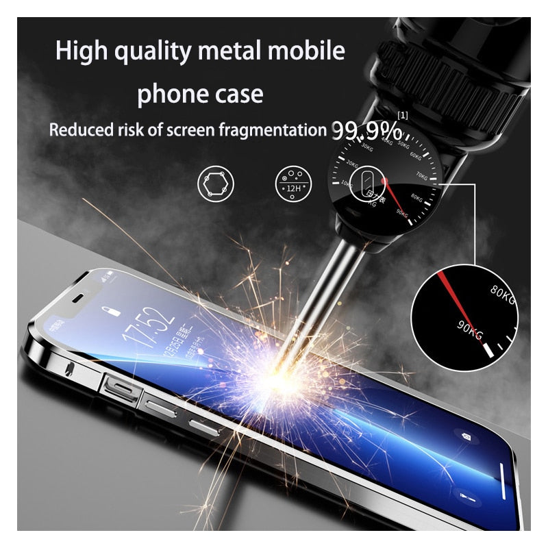New Full Metal Magnetic Case For iPhone 14 Pro Max - iPhone 11