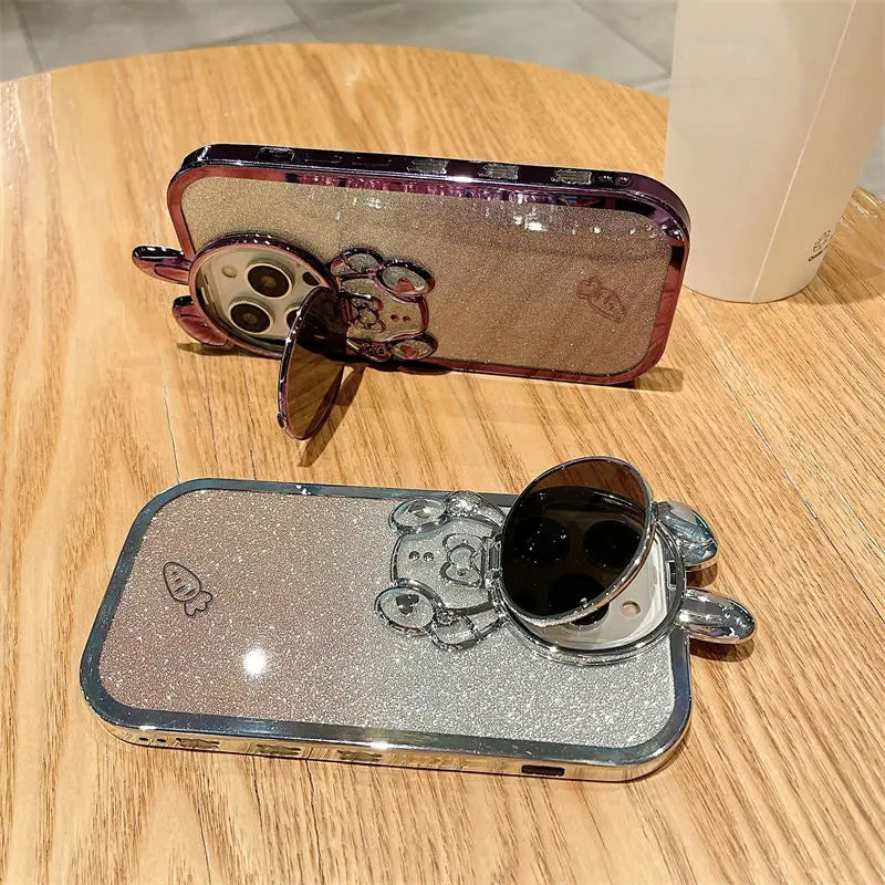 Glow Up Your iPhone 16 Pro Max with the Space Rabbit Glitter Soft Case