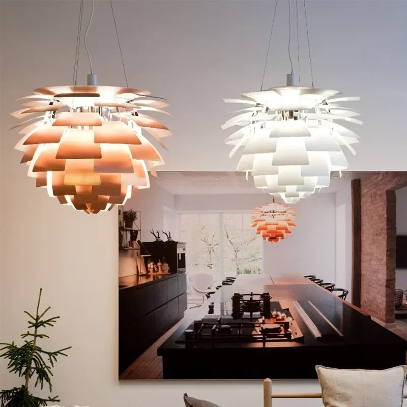 Scandinavian Pine Cone Pendant Lamp High-End Designer Lighting for Elegant Interiors