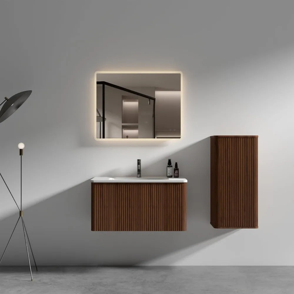 Floating Bathroom Vanity With Large Sink & Deep Storage Drawers for Modern Bathroom