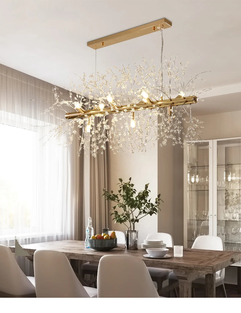 Dandelion Crystal Chandelier – Perfect for Stylish Bedrooms & Dining Areas!