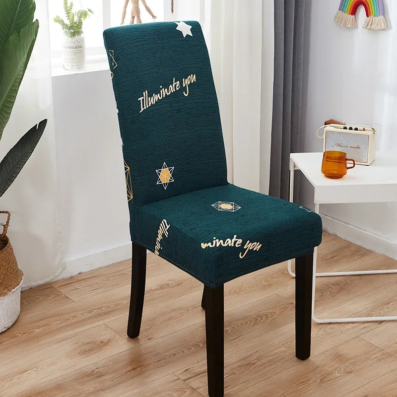 Printed Elastic Chair Covers Washable & Stylish for Home, Hotel & Office