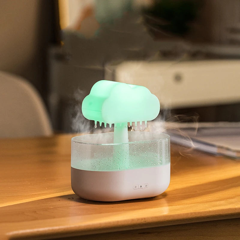 Cloud Night Light Humidifier With Raining Water Drop Sound And 7 Colors