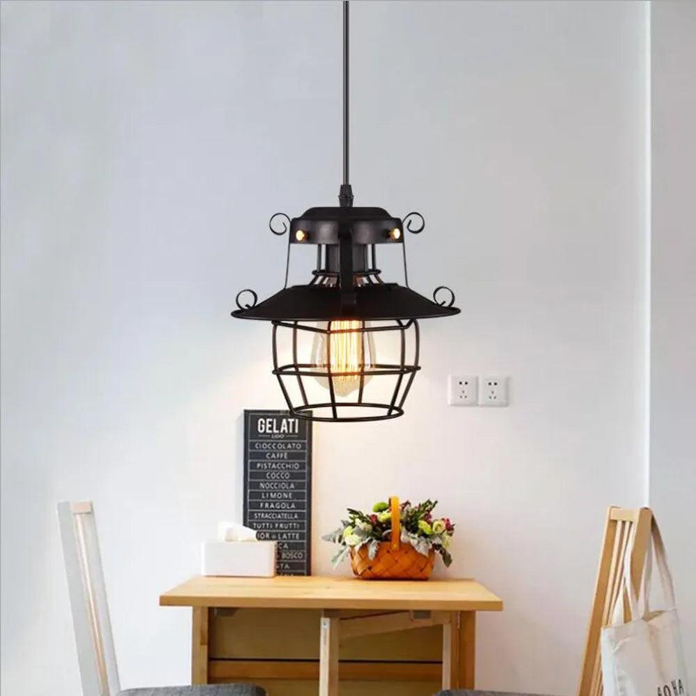 Bold Industrial Chandelier for Dining, Bar & Hallway Spaces