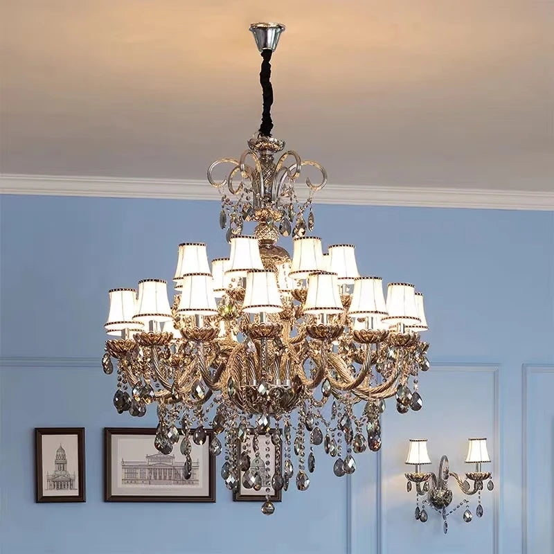 Sparkling Crystal Chandelier Lighting for Your Large Villa or Hotel Hall