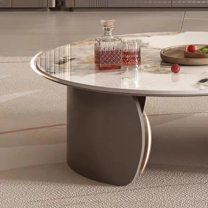 Luxury Marble Coffee Table – Unique Round Nordic Style Mesas for Living Room Décor