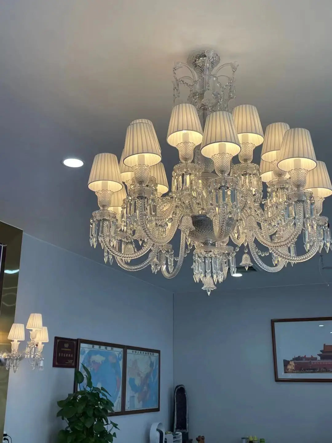 Grand Crystal Chandelier for Hotel Lobbies & Luxury Living Rooms