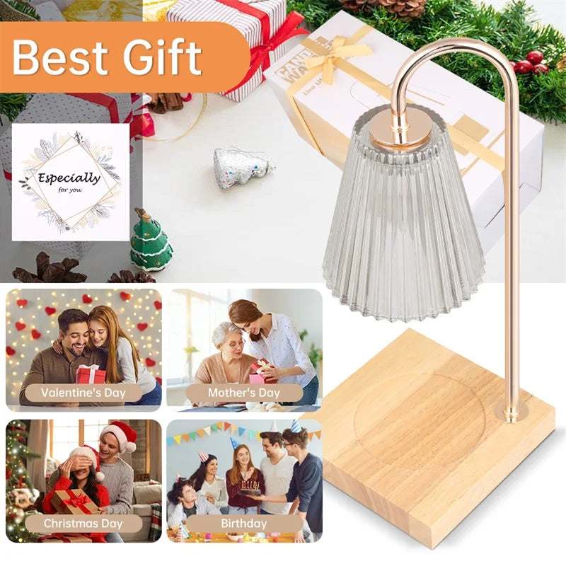 Retro Candle Warmer Table Lamp: Aromatherapy Wax Melting Lamp for Bedroom, Office & Home Décor