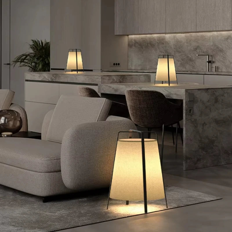 Fabric Floor Lamp Japanese Style – Zen Art Lighting for Living Room, Bedroom & Lobby