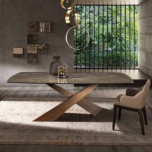 Premium Italian Slate Dining Table Perfect for Compact Dining & Stylish Interiors