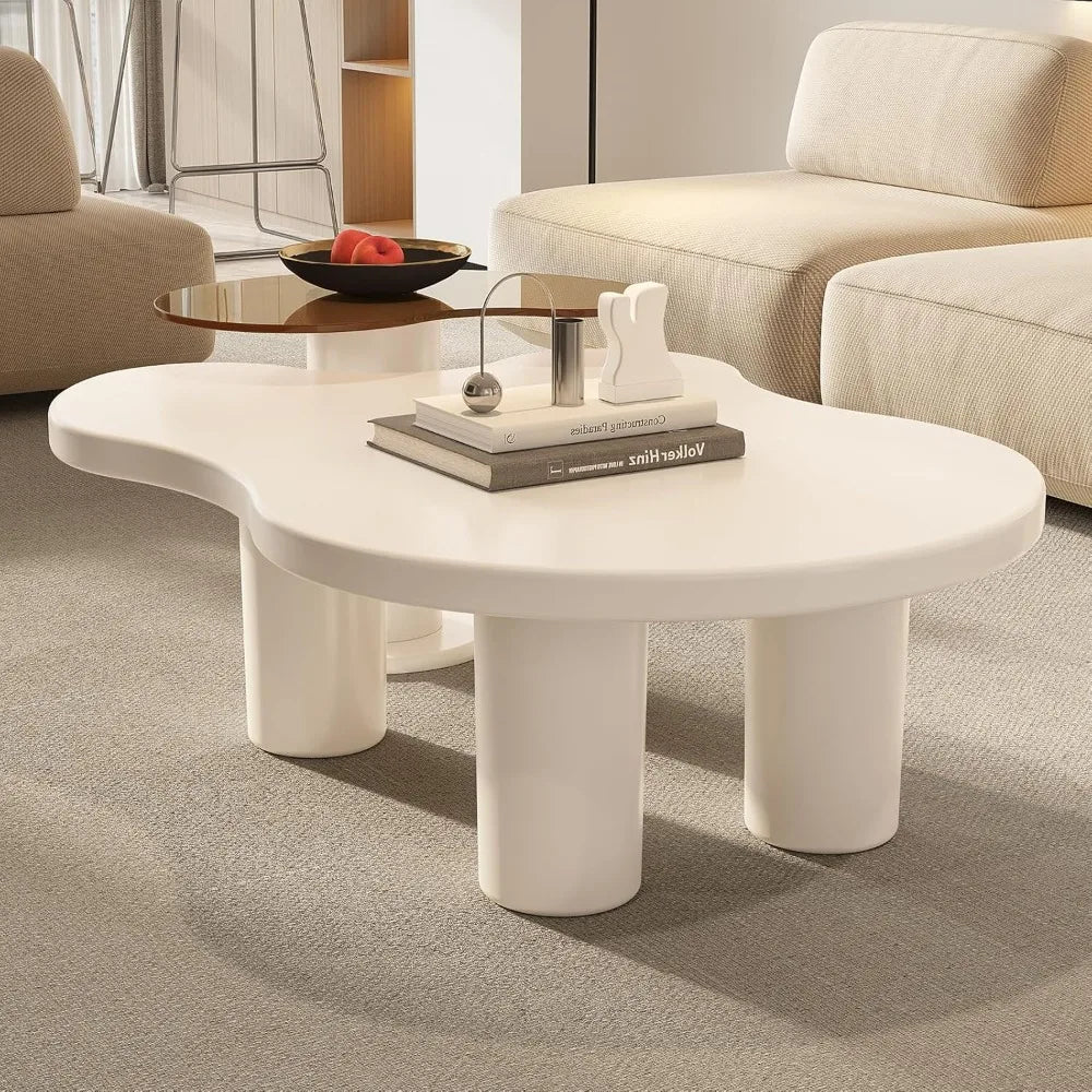 Modern Nesting Coffee Table Set with Tempered Glass Tops for Living Rooms & Apartments
