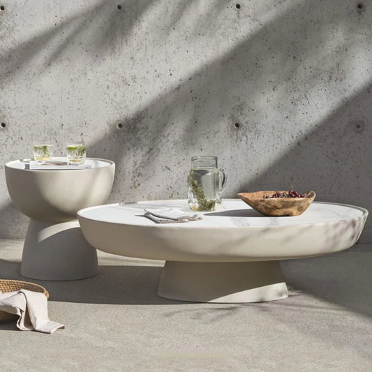 Round Decoration Coffee Table – Clear Modern Design for Living Room Furniture