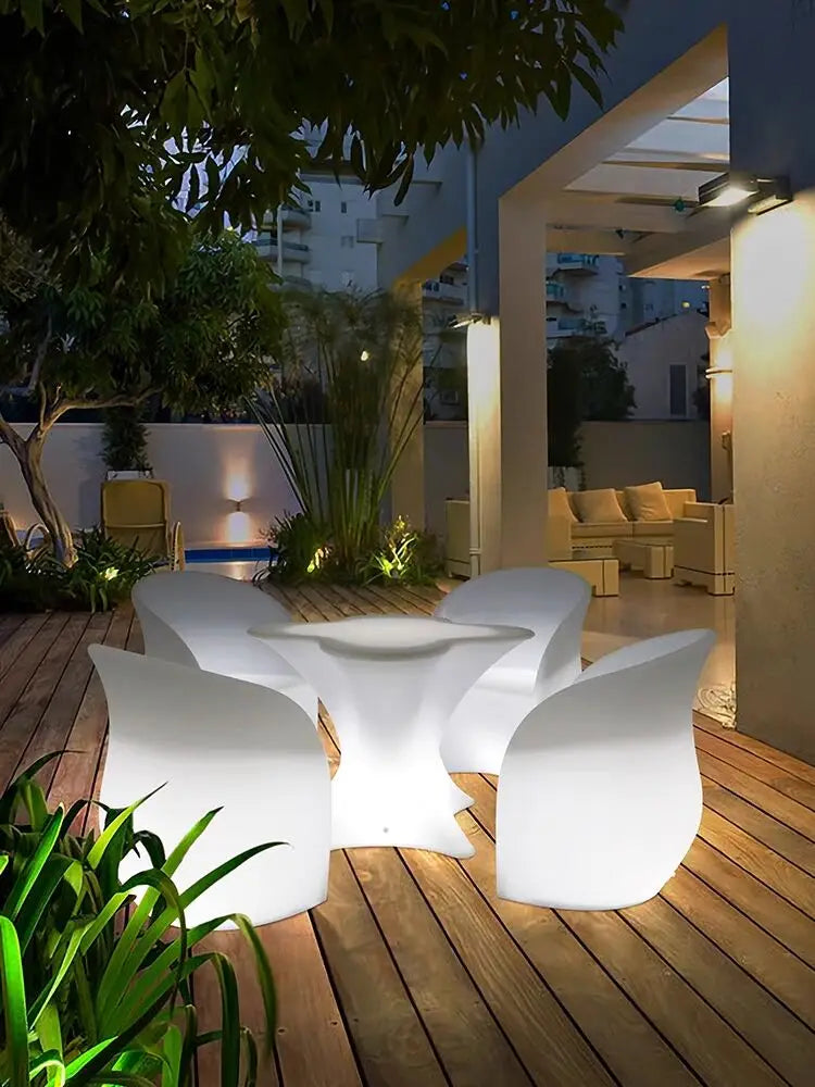 Illuminate Your Space: LED Rechargeable Glowing Armchair for Living Room & Bar