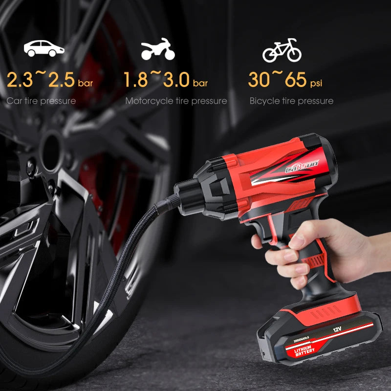 CARSON Wireless Portable Car Air Pump – Rechargeable Digital Tire Inflator & Handheld Air Compressor
