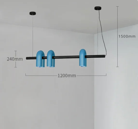 Modern U-Shaped Chandelier Minimalist Pendant Lamp for Kid's Rooms, Living Room & Bedroom Decor