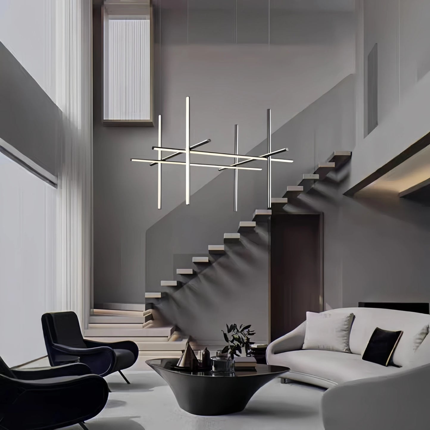 Luxury Italian Tube Gold LED Chandelier Pendant Light for Villas, Kitchens & Bars