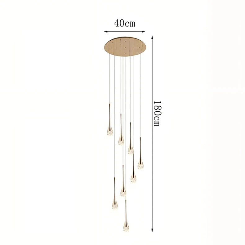 Nordic Crystal Pendant Lamp Elegant Hanging Light Chandelier for Modern Interiors