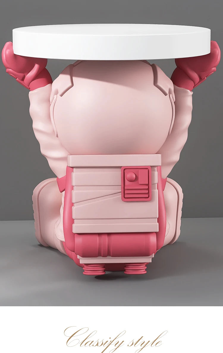 Galactic Charm: Modern Astronaut Side Table for Stylish Interiors!"