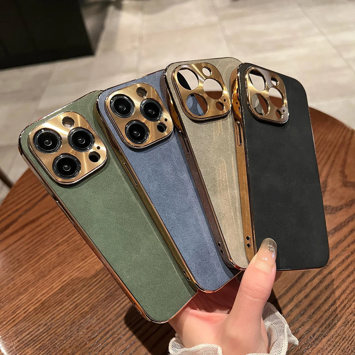 Premium SheepSkin Leather Case: Soft, Shockproof Protection for iPhone 15 Pro Max & More!